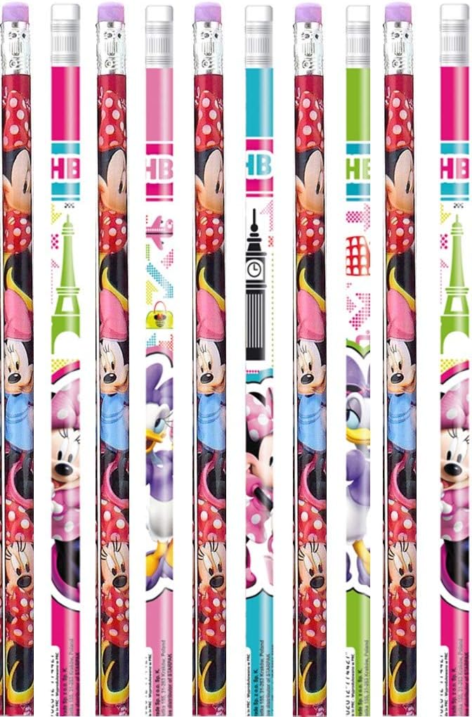 Disney Minnie Mouse: 10 Pencils with Eraser – A great gift idea for children M01