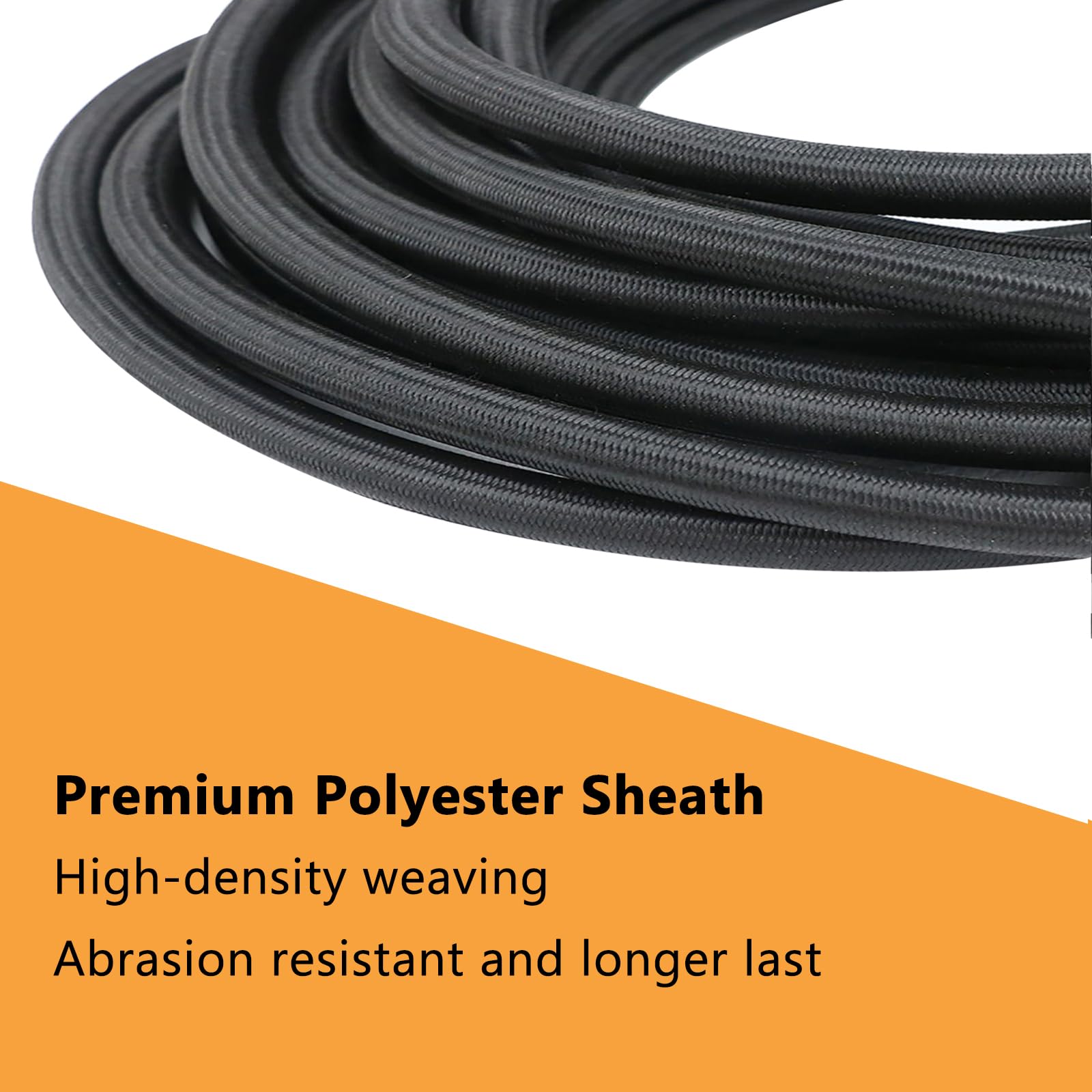 LUYADIN 1/4" x 16' Marine Grade Bungee Cord Elastic