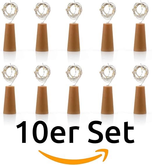 Bonaura Led Korken Fur Weinflaschen Dekorieren Sie Ihre Leeren Flaschen Dank Der Schonen Flaschenlichter Aussergewohnliche Lampen Zum Diy Selber Bauen Ihrer Flaschenbeleuchtung 10er Pack Amazon De Beleuchtung
