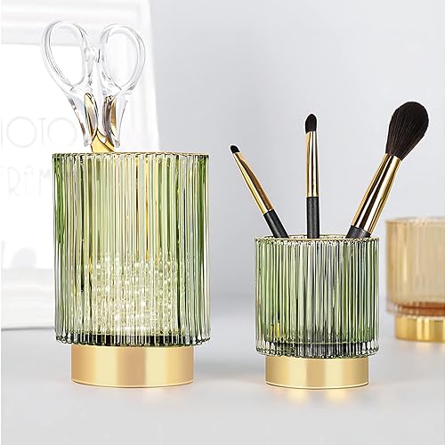DASITON Makeup Brush holder Organizer, Crystal Cosmetic Makeup
