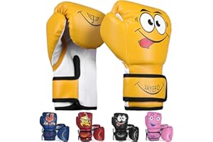 Jayefo Boxing Gloves for Kids & Children - Youth Boxing Gloves for Boxing, Kick Boxing, Muay Thai and MMA - Beginners Heavy Bag Gloves for Heavy Boxing Punching Bag - 4 and 6 Oz - Black