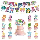 26pcs Cute Bear Birthday Party Supplies - Set Includes Banner, Cake Toppers, Party Decorations for Boys & Girls