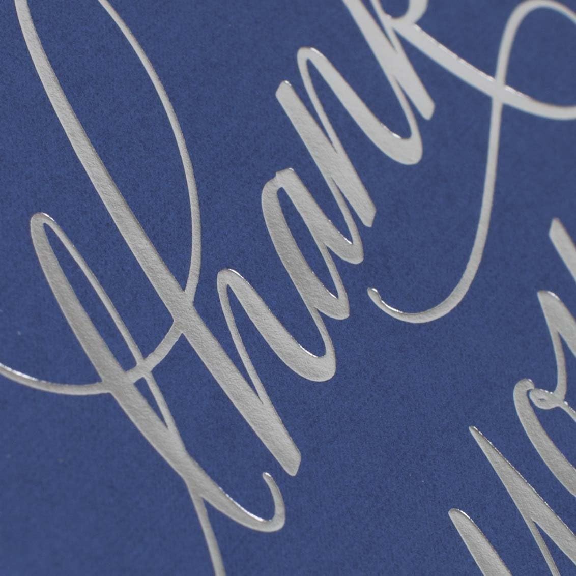 Hallmark Thank You Cards (Silver Foil Script, 40 Thank You Notes and Envelopes): Office Products