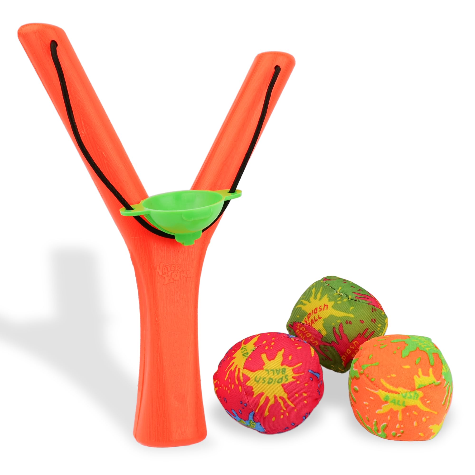 3 Splash Balls with Catapult - Reusable Water Balls With Slingshot Launcher, Juggling Water Bombs, Splash Soakers, Fun Interactive Pool Beach Party Game, Splashing Bombs, Absorbent