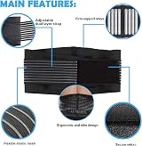 Paskyee Lower Back Support Belt with 6 Stays Adjustable Lumbar Brace view 4