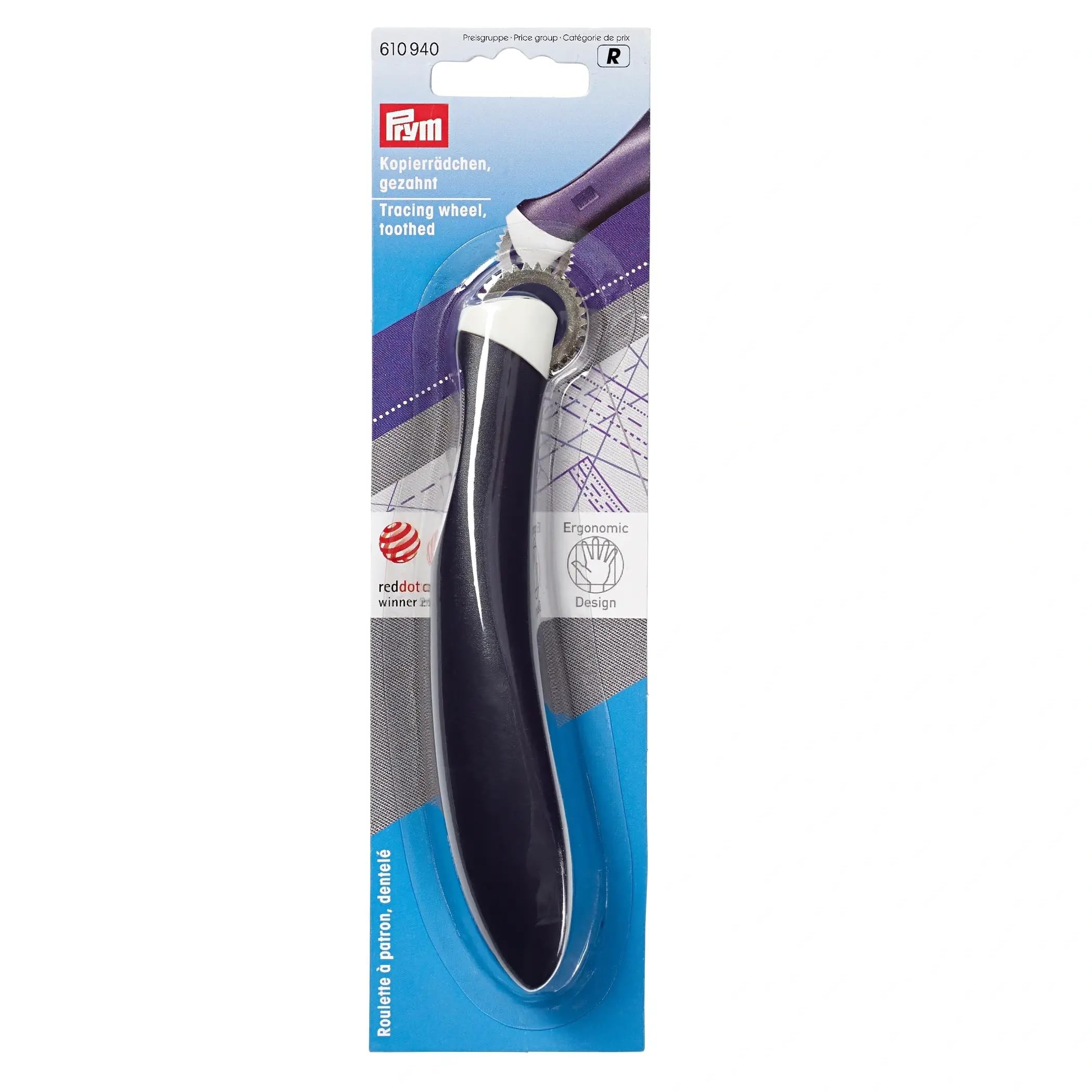 Prym Tracing Wheel Toothed Ergonomic,Blue