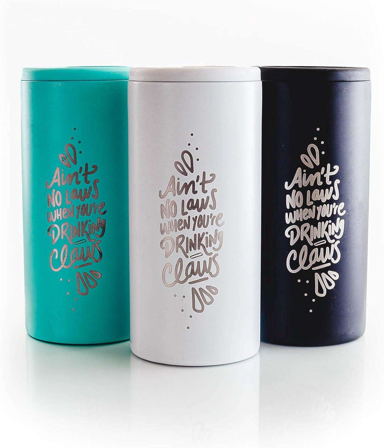 Kool Down Koozies Slim Can Cooler | Slim Can Insulator | 12oz Stainless Steel Insulator (Black)