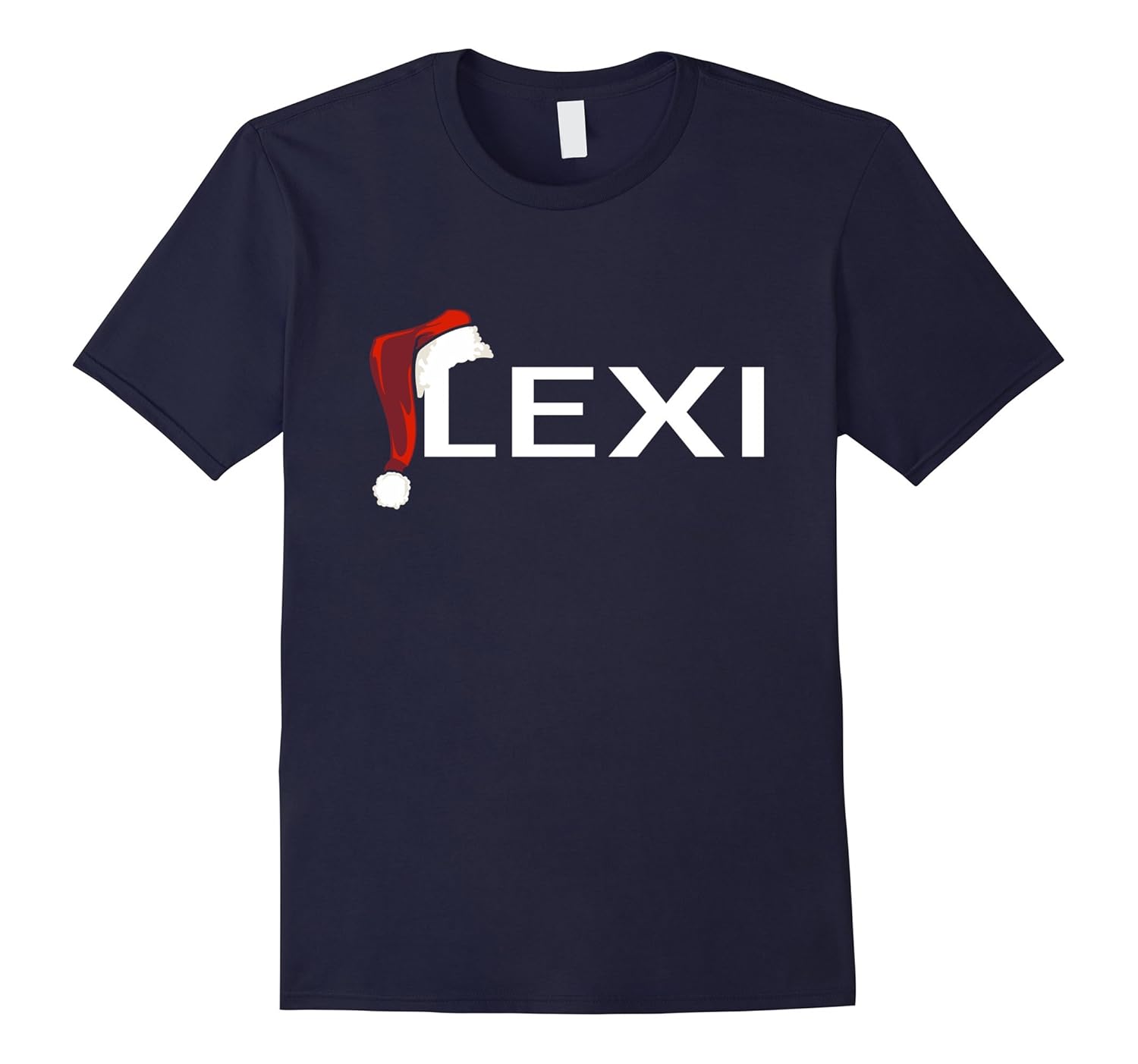 My Personalized Christmas Santa Hat Name Lexi T-shirt-Rose