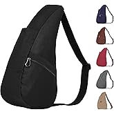 AmeriBag 17" Nylon Healthy Back Bag Ergonomic Crossbody Sling for Everyday Use, Travel & Walking Comfort