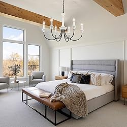MRHYSWD Distressed White and Black Chandelier 6