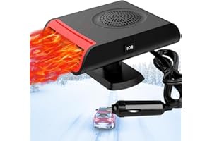 PLACHIDAY Portable Car Heater 12V Demister Defroster Anti-Fog Automobile Heater Warmer and Defroster 2 in 1 Heating Cooling Function Heaters Winter Kits for Cars SUV