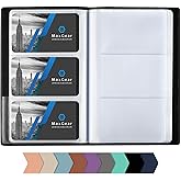 MaxGear Business Card Organizer, 240 Cards Book Portable Business Card Holder for Men & Women, Professional PU Credit Cards B