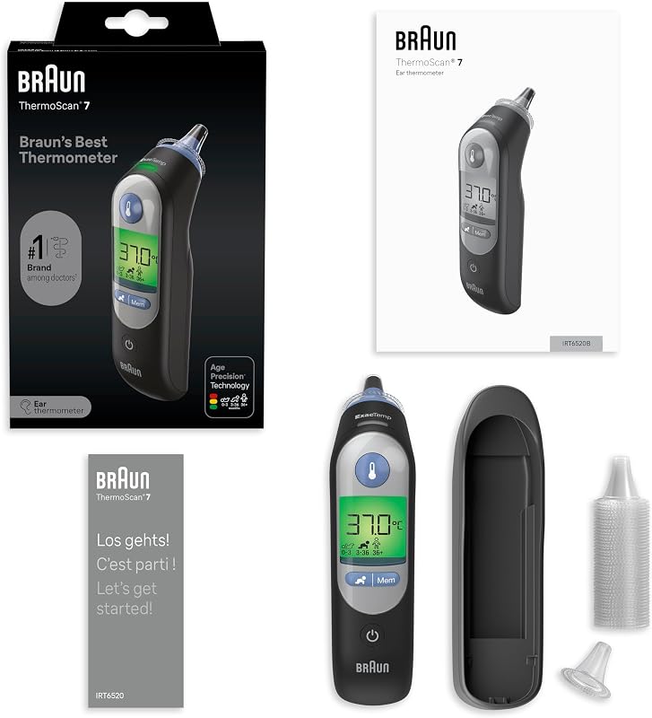 ThermoScan 7 Termómetro de oído | Tecnología Age Precision | Negro