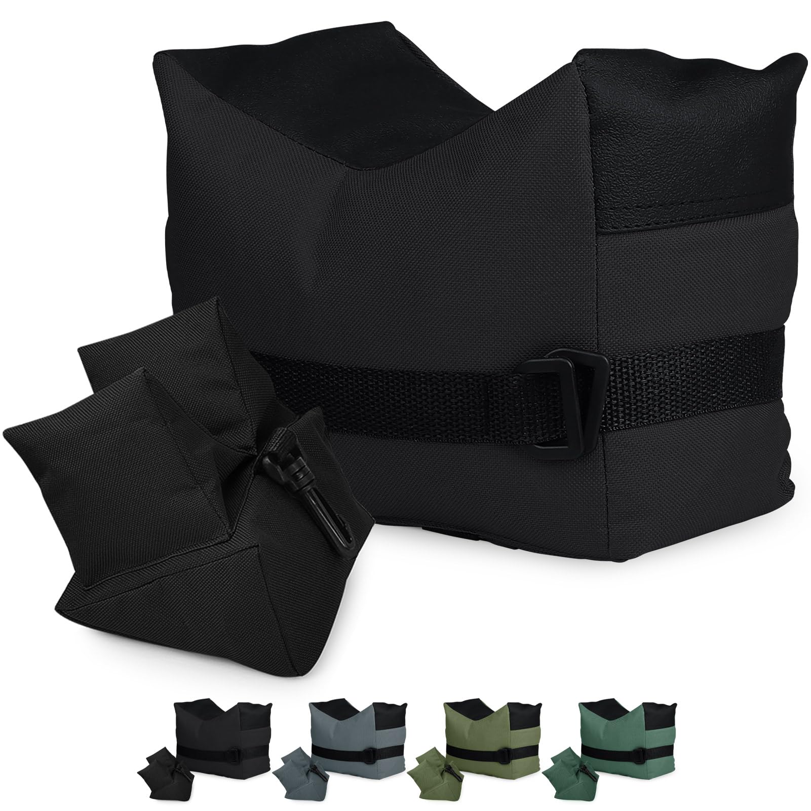 Feyachi Outdoor Shooting Rest Bags, 600D Bench Rest Bags Front + Rear Support, Sandbag Holder, Air Rifle Rest for Rifle Hunting, Durable and Water Resistant