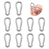10PCS Stainless Steel Carabiners Caribeener