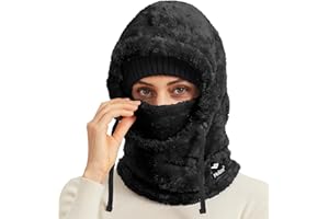 Meilzer Ski Mask Balaclava Wind-Resistant Winter Face Mask for Women/Men Adjustable Warm Hood Cover Hat Cap Scarf