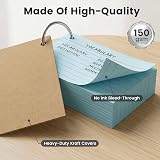 Koogel Mini Flash Cards with Rings 500 Pcs A8 7.4x5.2cm Colour Coded view 6