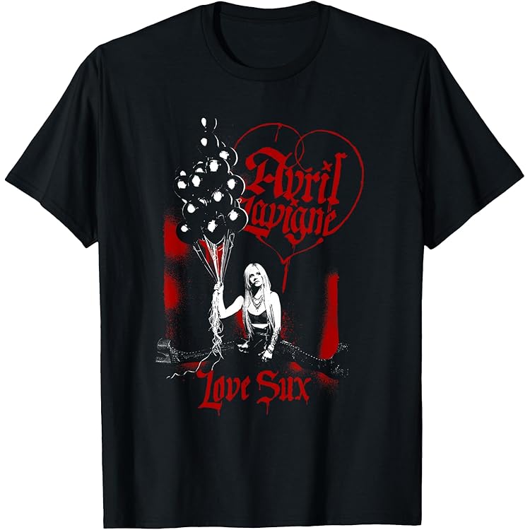 Avril Lavigne Love Sux Tシャツ Amazon.com: Official Avril Lavigne Love Sux Photo T-Shirt