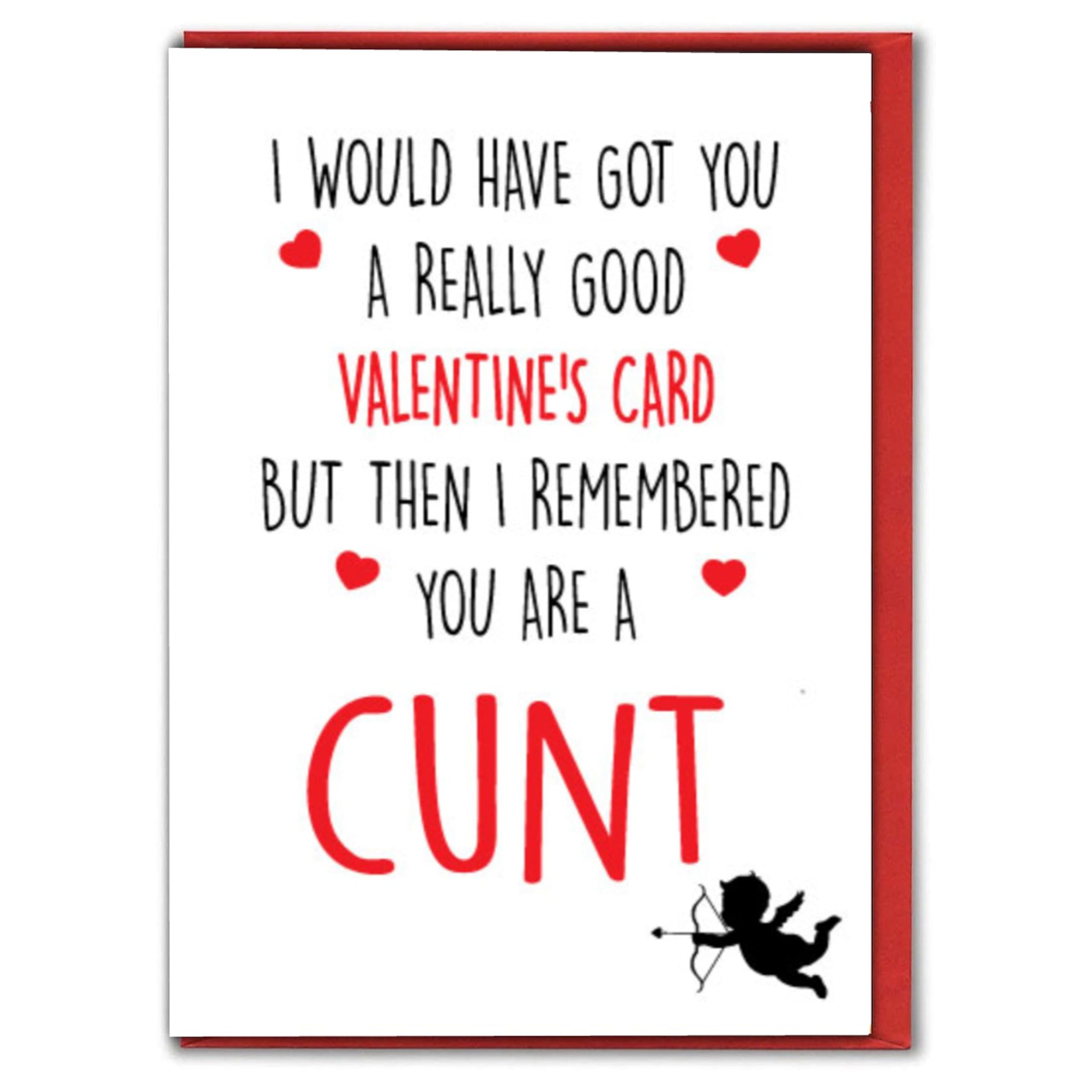 Funny Rude Valentine’s Card For Partner Offensive Humour Sarcastic Couples - Really Good V8