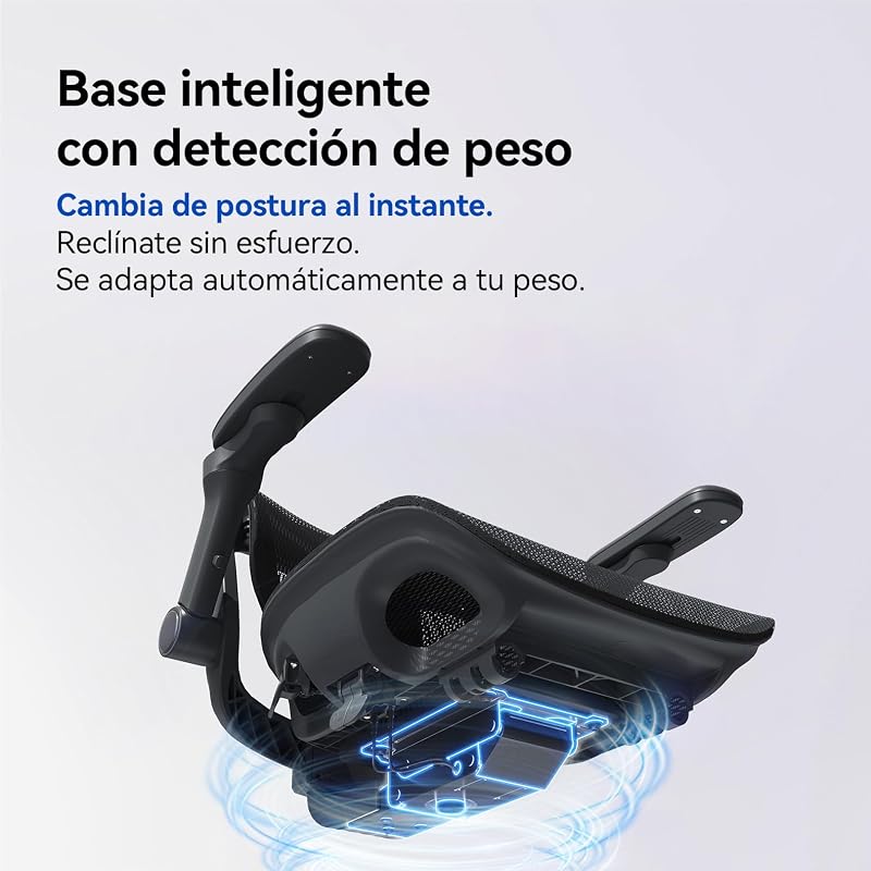 B300 Pro Silla Ergonómica Oficina Soporte Lumbar Adaptativo, Negro — foto 8 de 8