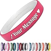 Customizable 100% Silicone Luxe Wristbands – Wristbands Customizable, Custom Bracelets, Personalized Silicone Wrist bands, Customized Bracelet Bulk, Custom Rubber Bracelets for Events and Gifts