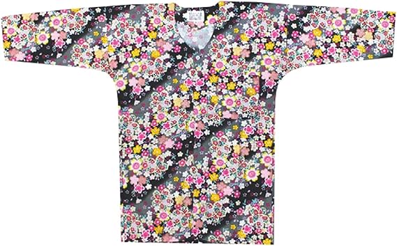 Amazon Co Jp 鯉口シャツ ダボシャツ メンズ レディース 大人 祭り 衣装 柄もの おしゃれ 桜吹雪 黒 服 ファッション小物