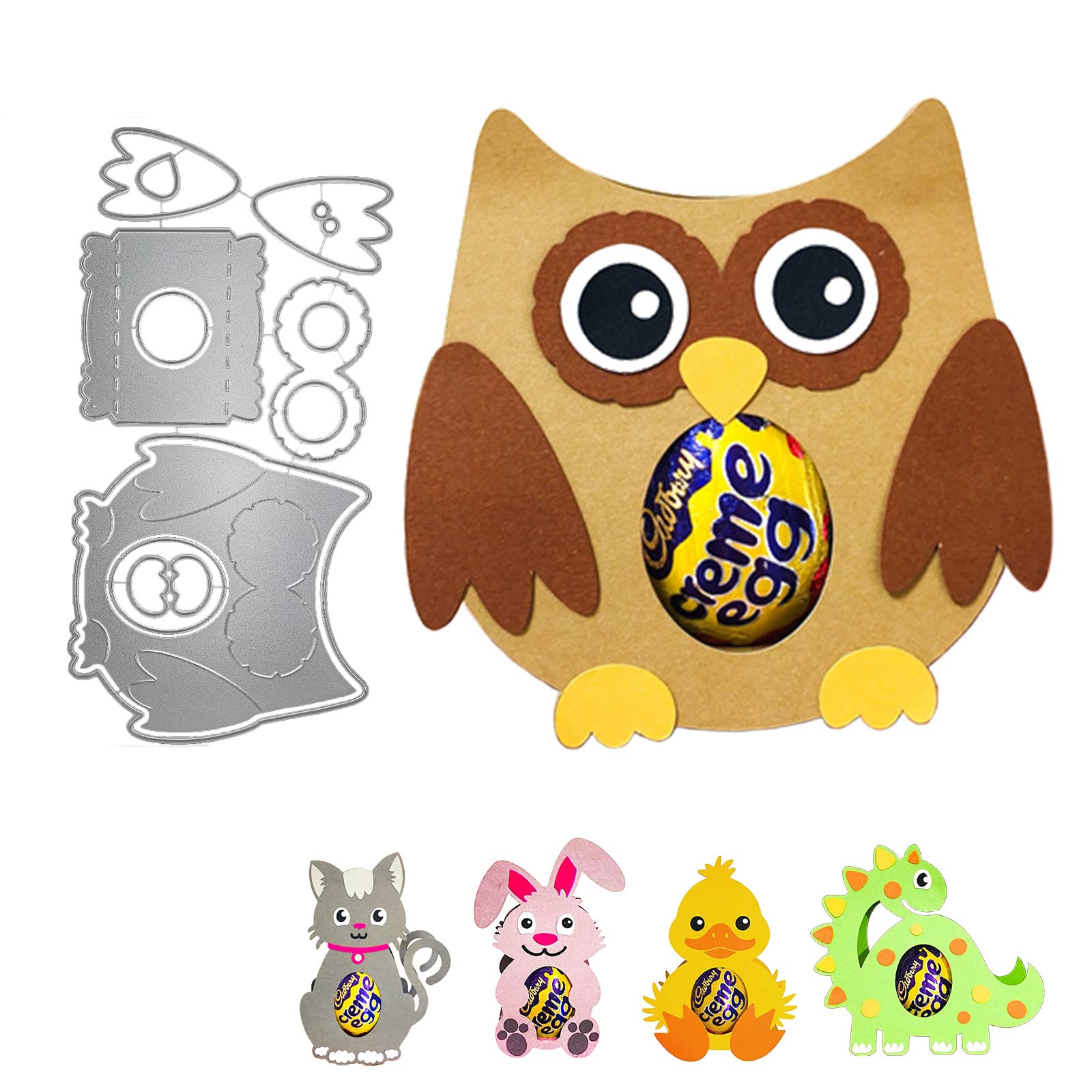Bymivofun 3D Easter Cutting Dies Set, Rabbit Eggs Dies, Scrapbooking, Cards, Craft Embossing, DIY Making