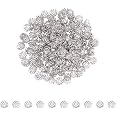 UNICRAFTALE 200pcs 18K Gold Plated Flower Bead Caps – 5.5mm Stainless Steel Spacers For Jewelry Making - View #8