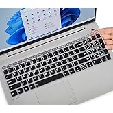 Keyboard Cover for 2025 2024 2023 Lenovo IdeaPad 1 / IdeaPad 1i 15IJL7 15IAU7 15IGL7 15ADA07 15.6", Lenovo V15 G5 G4 G3 Gen 2 15.6", IdeaPad Flex 5 5i 16" / Ideapad 3 3i 15.6" Laptop -Black