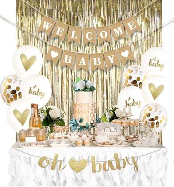 burlap themed baby shower