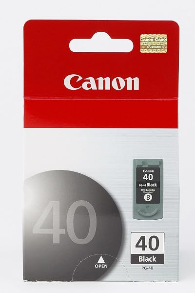 Canon PG 40 Black Ink Cartridge Tank - Standard Yield For Inkjet Printers