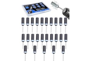 ELECHIAKAN 240 Grit Sanding Drums for Dremel Rotary Tools Accessories, 25PCS Sanding Bits Kit for Dremel Sanding Bands with 1/8 inch Shank, Sandpaper Sticks Set for Plastic Wood Metal Grinding Polishing