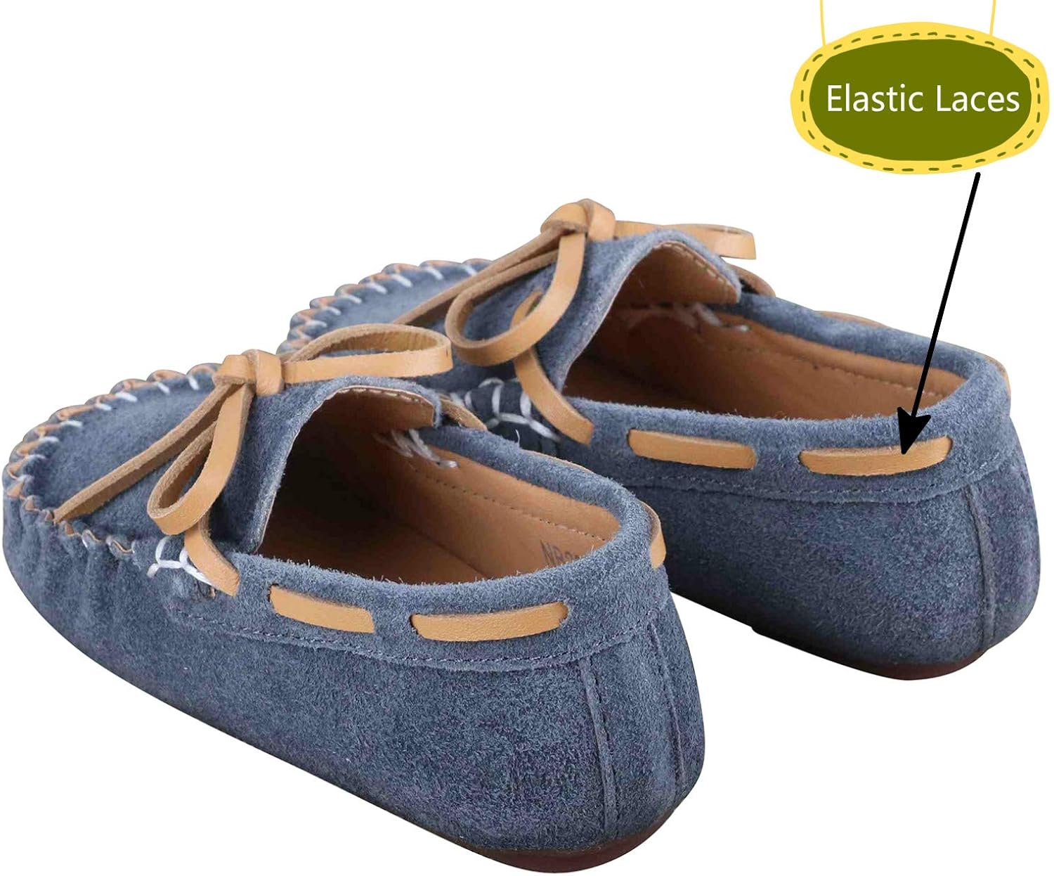 Toddler Boys Girls Suede Moccasin Loafers Leather Flats