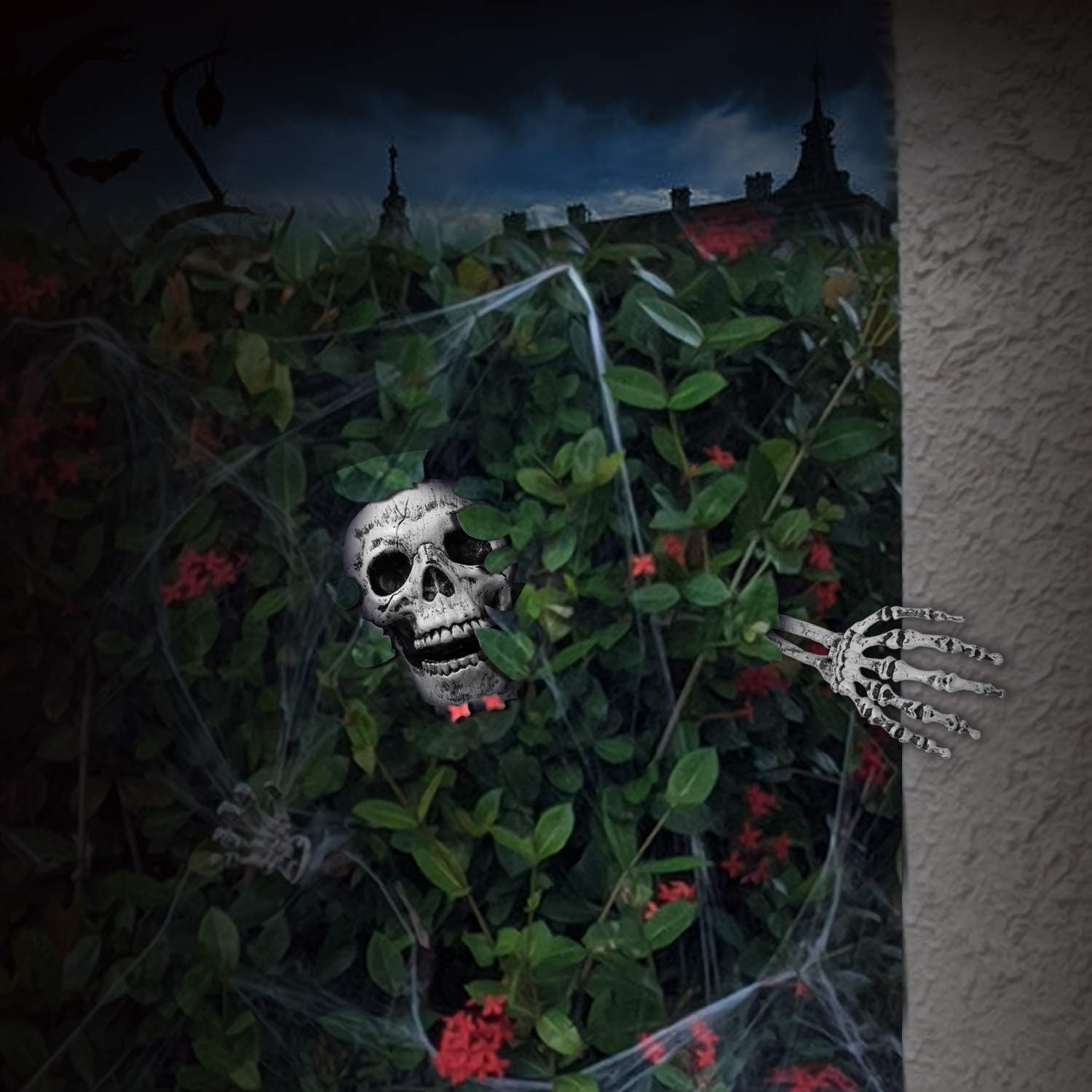 MITCIEN Skeleton Stakes for Halloween Decorations Outdoor Scary Yard Ground Breaker,Halloween Decoration Realistic Skull,Tomb,Crow for Yard Lawn: Home & Kitchen
