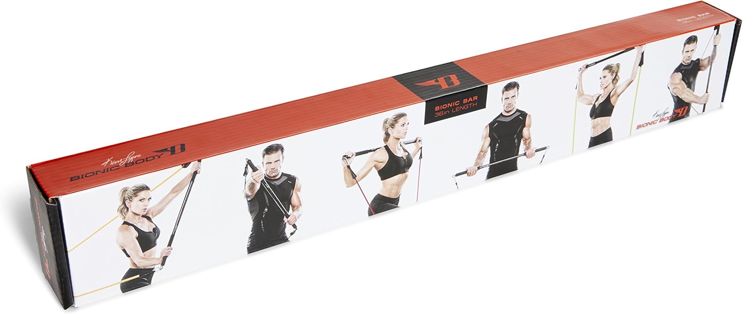 Bionic Body Workout Bar – Fits All Resistance Bands with Clip, 36 Inches Long BBEB-020, Black, 2.00 x 3.25 x 21.00 inches : Sports & Outdoors