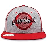 The Game NCAA Unisex-Adult NCAA Licensed, Ohio State Buckeyes Flat Brim Snapback Hat