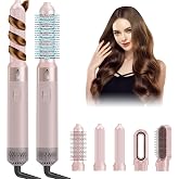 Unipampa 5 in 1 Hair Dryer Brush &amp; Air Styler, Hot Air Brush Set with Wrap Air Curler, Multi Hot Air Styler, Negative Ionic Blow Dryer Brush for Drying, Curling, Straightening, Volumizing, Smoothing