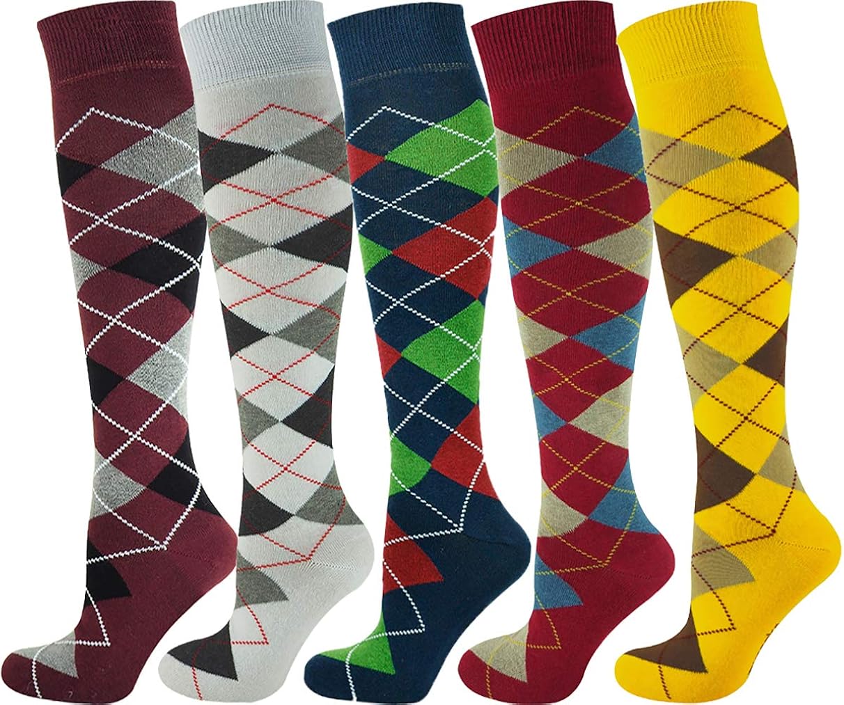 Mysocks Mens Knee High Golf Socks Gift Box Size 811 at Amazon Men’s