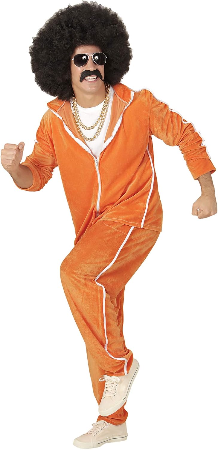 Widmann 80's Chenille Tracksuit Costume, L Size, Includes Retro Jacket and Trousers - Image 5