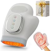 Cordless Hand Massager with Heat and Compression, Ideal Gifts for Mom Wife | Rechargeable Hand &amp; Wrist Massager for Daily Relaxation, 3 Modes, 3 Heat Levels &amp; 5 Intensities, Home Office Travel