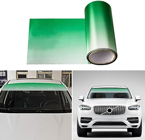 Amazon Benkeg 上部フロントウィンドシールド日焼け止めシートグラデーション自動染色フィルムクリエイティブフロントガラスステッカー車体デカール装飾 車 バイク 車 バイク