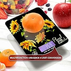 Sunflowers Food Scale Waterproof Digital Kitchen