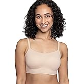 Floatley to The T Shirt Wireless Scoop Neck Adjustable Strap Lightly Lined Bra for Women Soft Silky Comfort Removable Pads