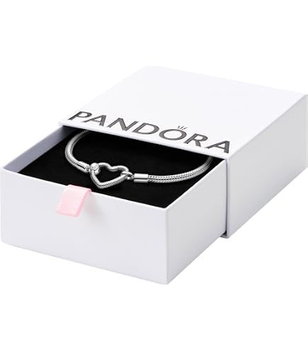 Amazon.com: PANDORA Moments Family Tree Heart Clasp Snake Chain