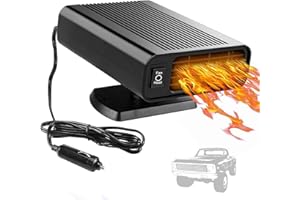 SHOWVIGOR 12V 150W Car Heater, Portable Car Heater Plug into Cigarette Lighter, 2 in 1 Fast Heating Defrost Defogger, Windscreen Defogger Window Defroster for Car