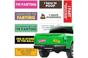 Rio Salto 12-Pack Funny Bumper Magnets Pranks Gifts for Adults Practical Jokes Prank Car Magnets Poop Fart Gags Pranks for Work Office Magnetic Stickers Dirty Items Gift Prankster Stuff for Adults