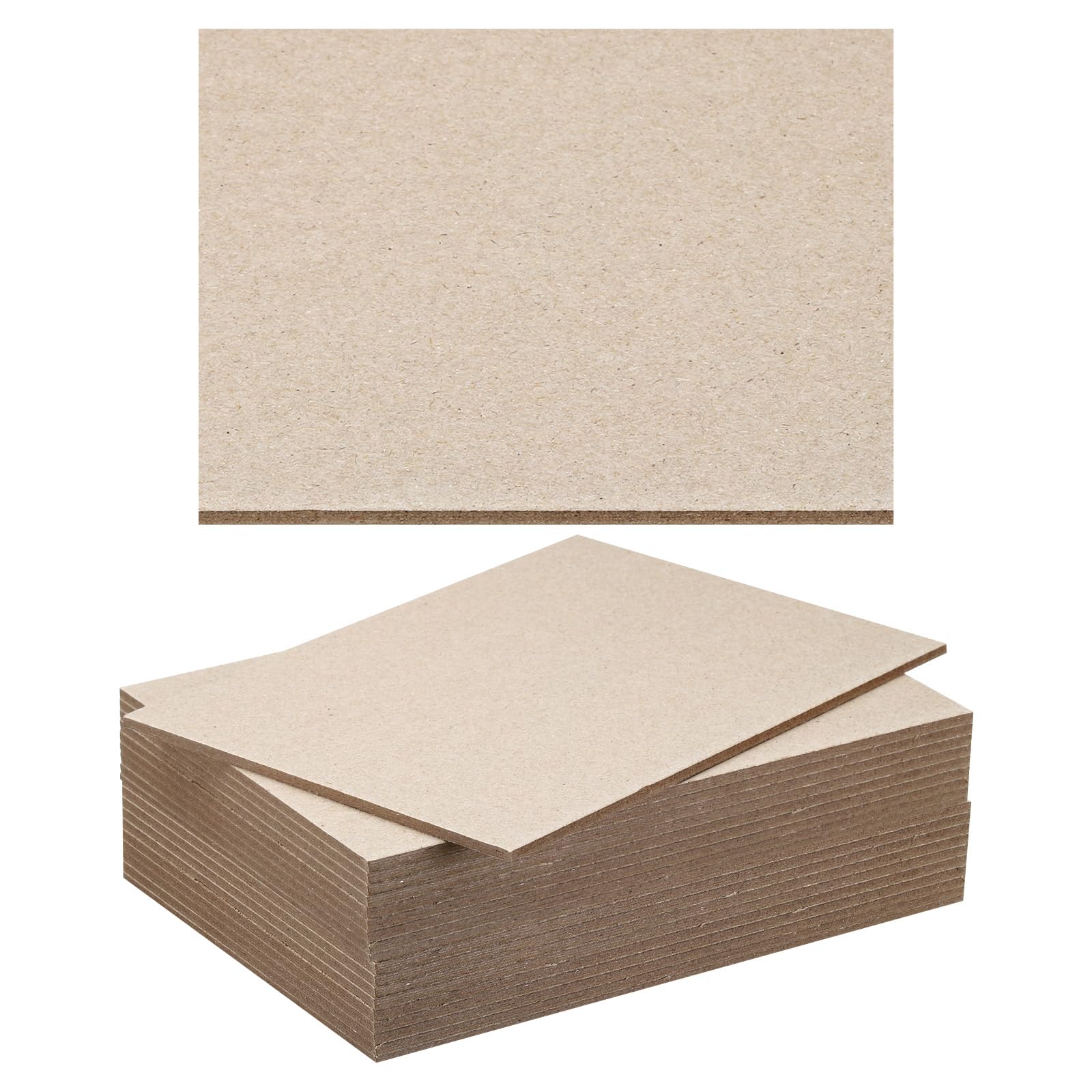 PATIKIL 7x5x0.12" Chipboard Sheets, 20Pcs Thick Book Board Binders Board Sturdy Bookbinding Supplies for Book Binding Cover, Gray