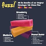 Fuzzl Himalayan Yak Chews for Dogs 3 Pack Peanut Butter Strawberry Blueberry view 2