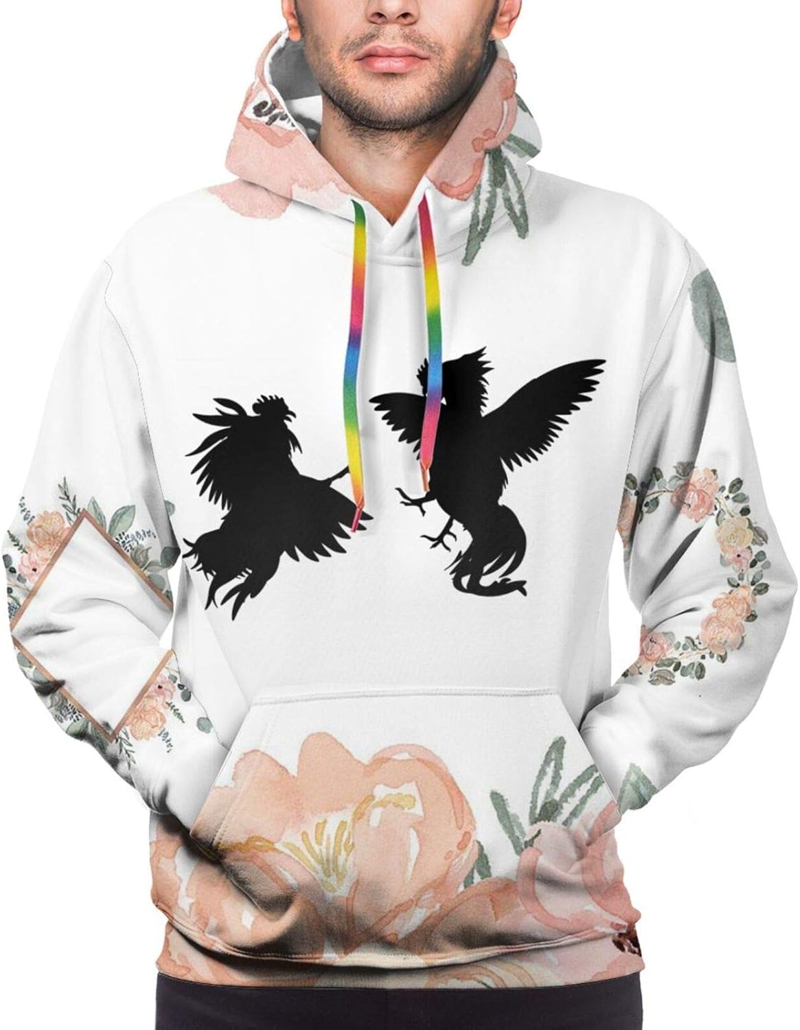 Roosters Fighting Men's Sweatshirt Pullover Jacket Soft Warm Casual