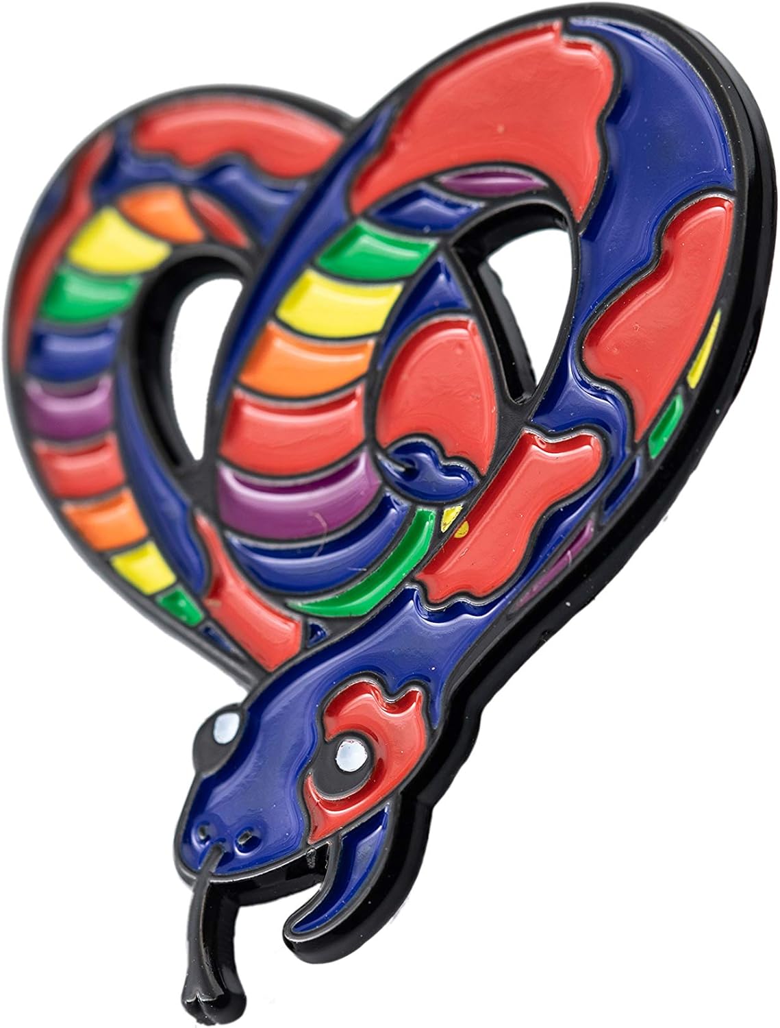 Amazon Com Signature Pins Polyamory Queer Pride Heart Shaped Snake Rainbow Flag Enamel Pin Lgbtqia Red Orange Yellow Green Blue Purple 1 25 Inches Clothing